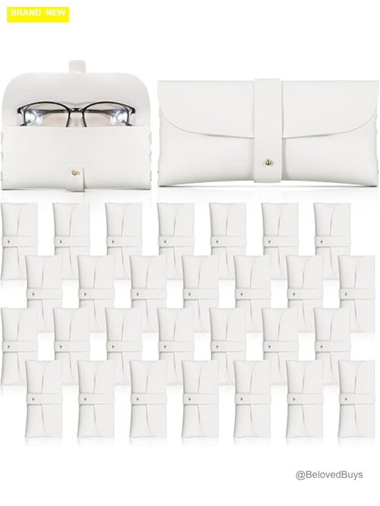 30 Pack Soft PU Leather Eyeglass Cases Studded Sunglasses Pouch main image 6